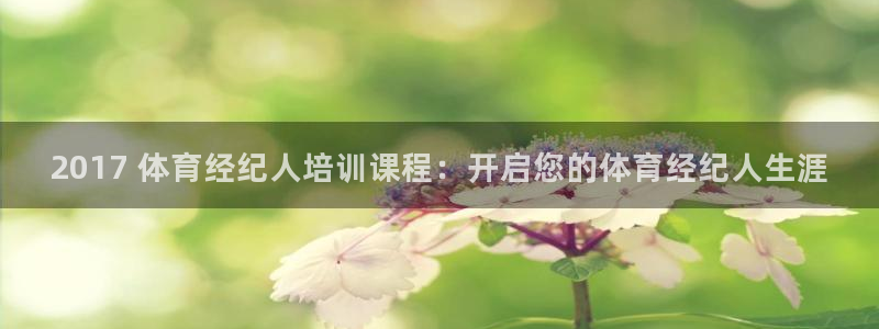 尊龙人生就是博AG旗舰厅：2017 体育经纪人培训课